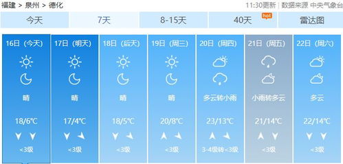 德化天气预报，从瓷都的天空读懂生活的温度